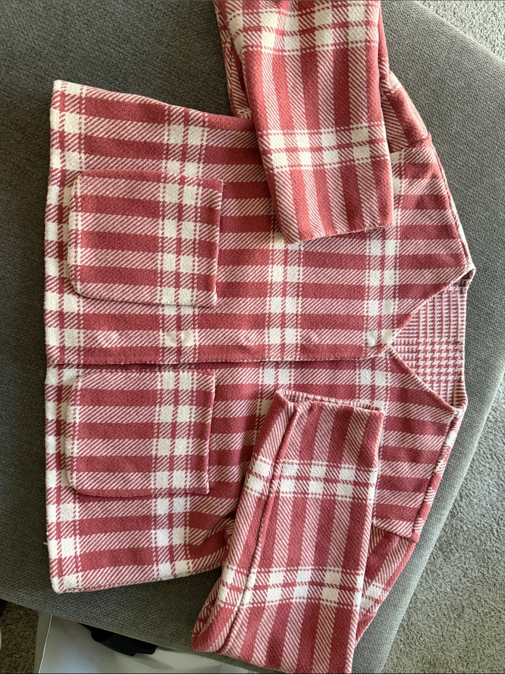Splendid Pink and White Plaid Women's Coat